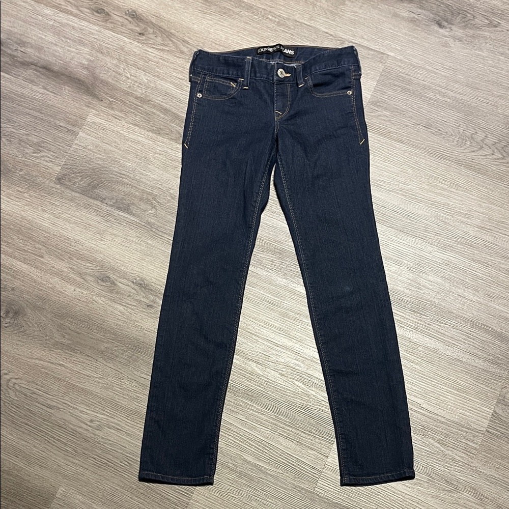 Dark Blue Women's Express Jeans 0 Short Stella Low Rise